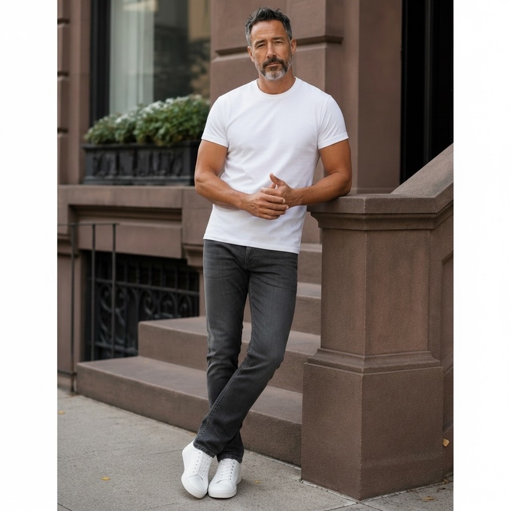 Todd Snyder Men Slim Fit Jean 33x32 Charcoal Gray Stretch Denim 10-JE037785-GY46